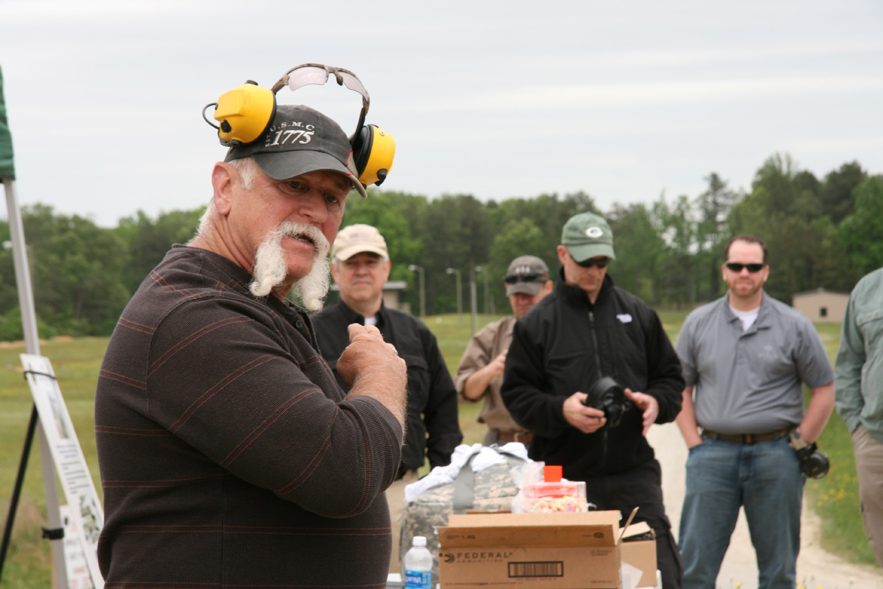 Figure 4: Al Matthews, Test Manager, PM Infantry Weapons, running the Demonstration Day for NDIA Small Arms at A.P. Hill